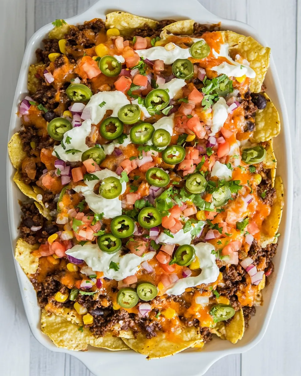 Delicious Totally Epic Loaded Nachos shot