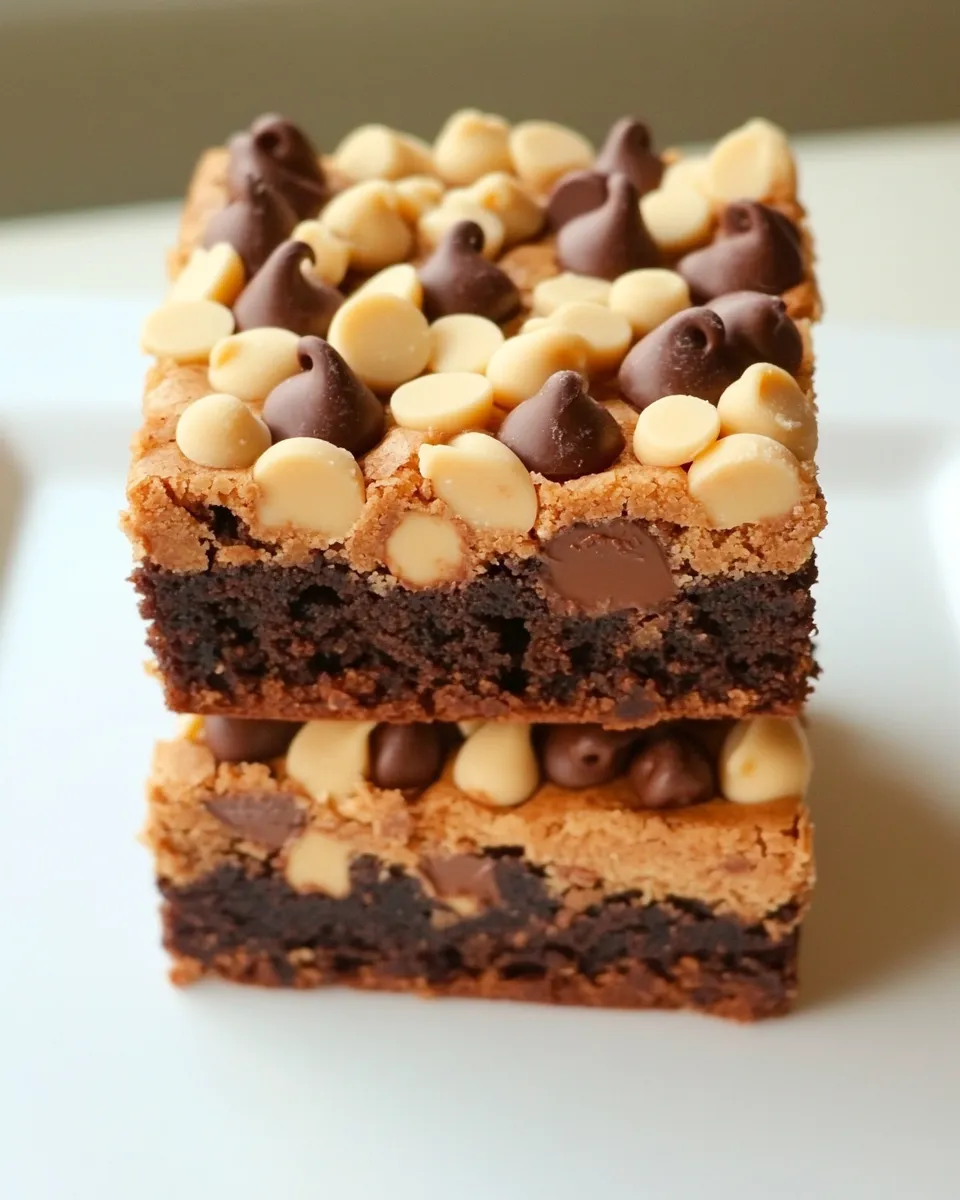 Perfect Triple Chocolate Blondies shot
