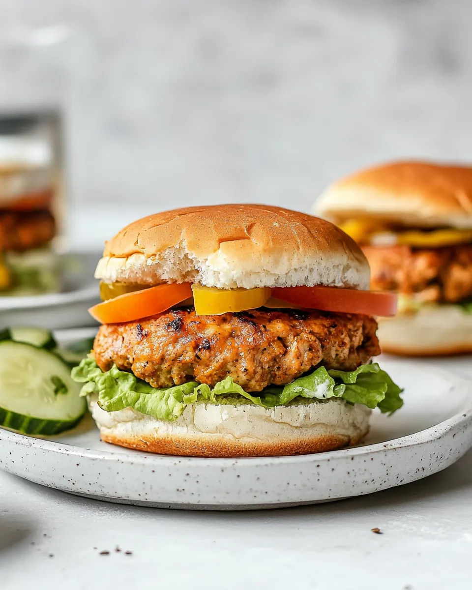 Delicious Turkey Burgers shot