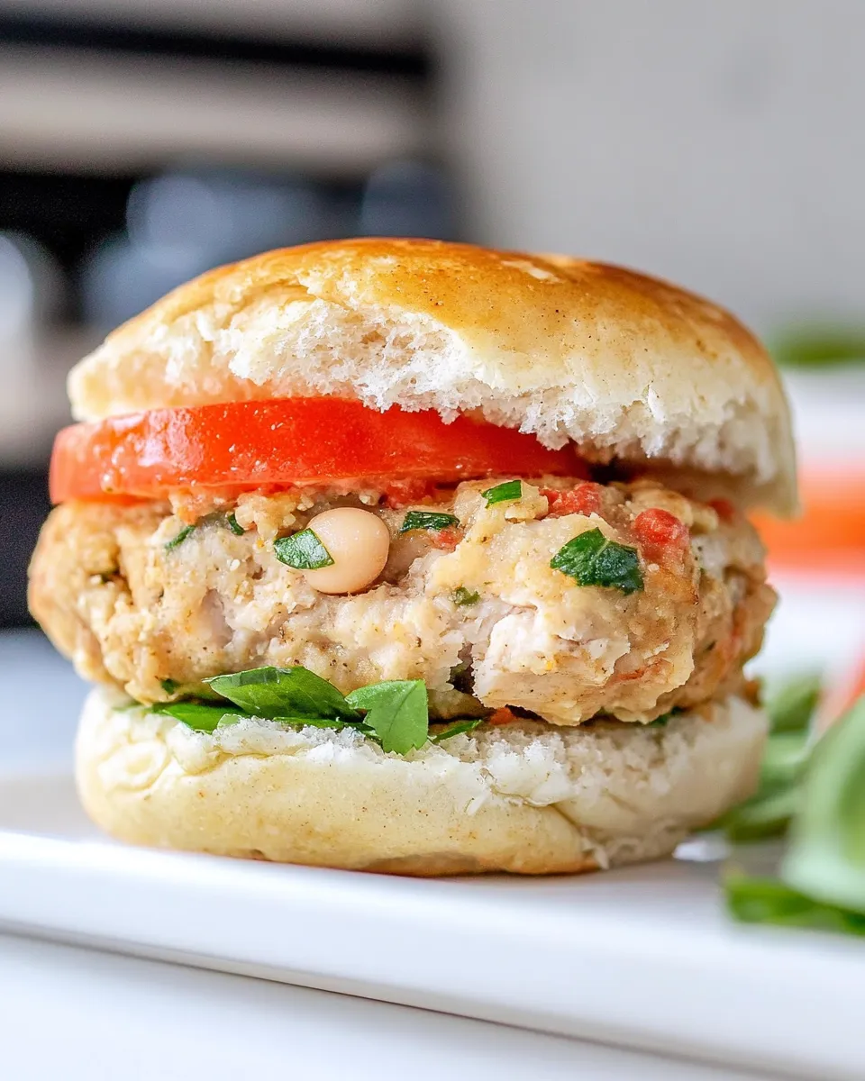 Delicious Turkey White Bean Burgers shot