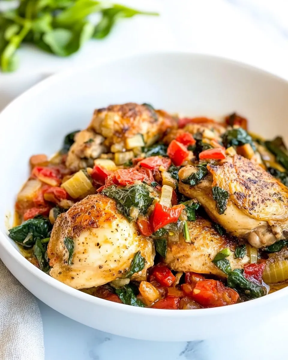 Easy Tuscan Chicken Thigh Skillet picture