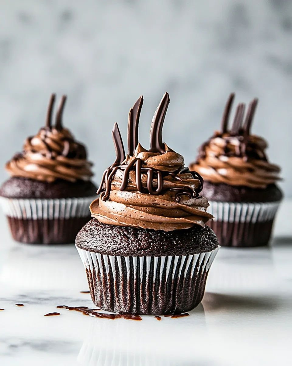 Classic Ultimate Chocolate Cupcakes with Chocolate Cloud Frosting image