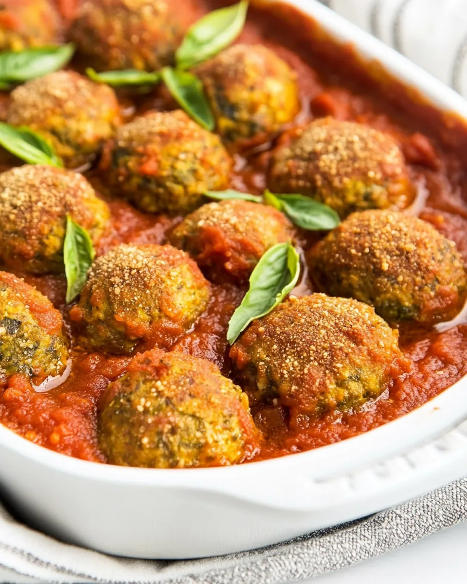 Delicious Vegan Eggplant Meatballs shot
