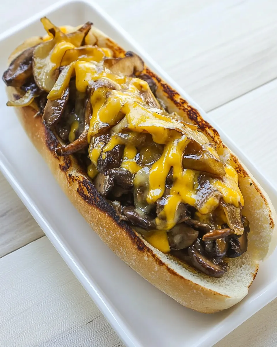 Delicious Vegan Philly Cheesesteak (Mushroom) shot