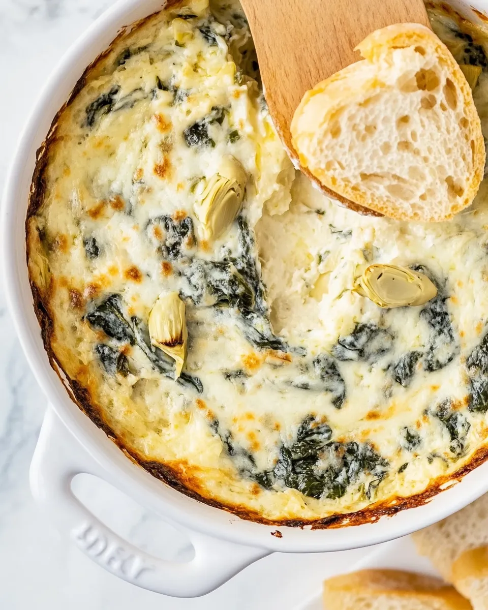 Delicious Vegan Spinach & Artichoke Dip shot