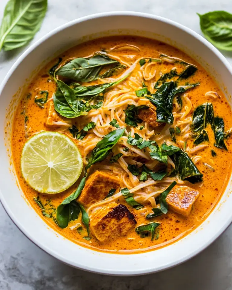 Homemade Vegan Thai Lemongrass Coconut Curry Soup photo