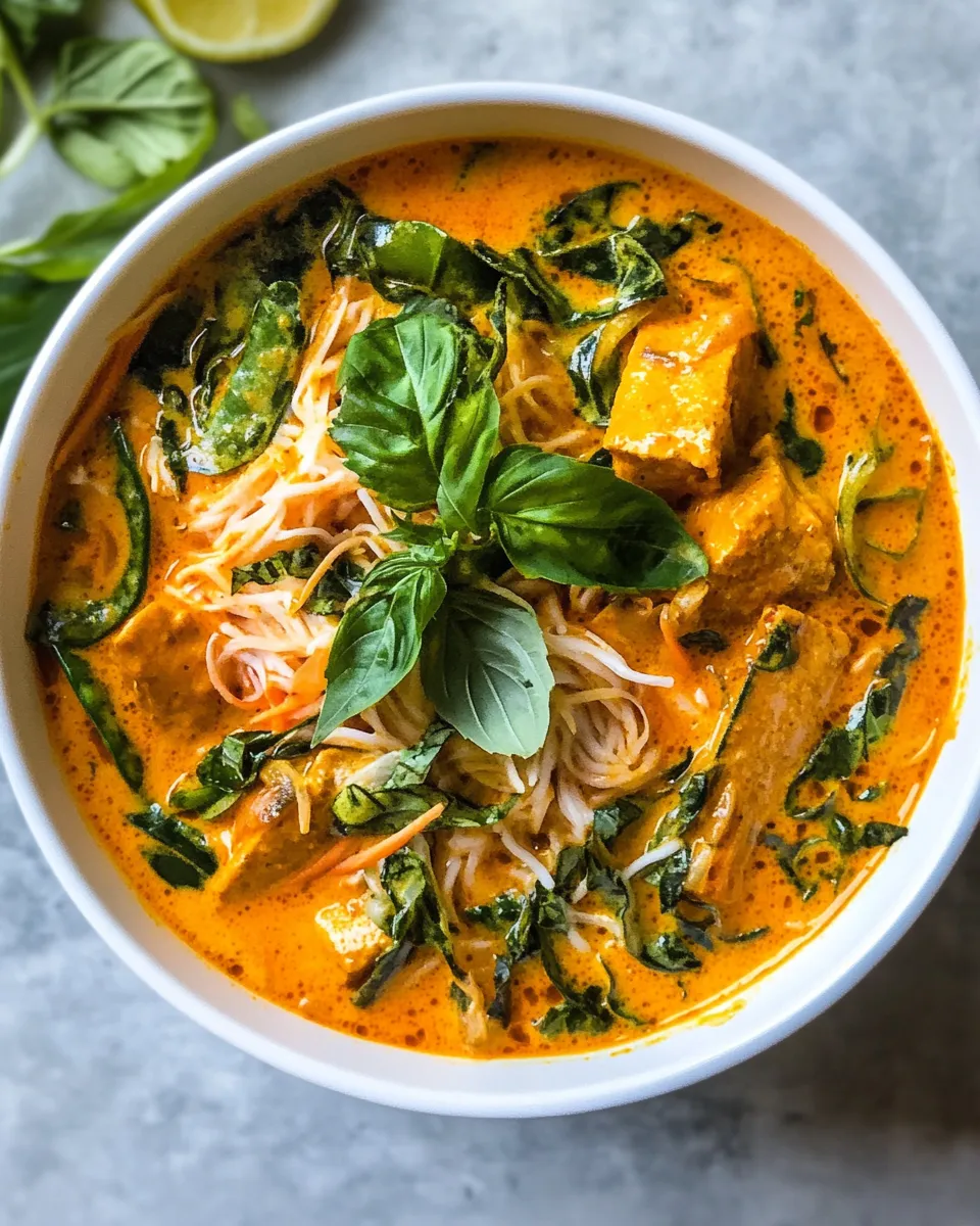 Easy Vegan Thai Lemongrass Coconut Curry Soup picture
