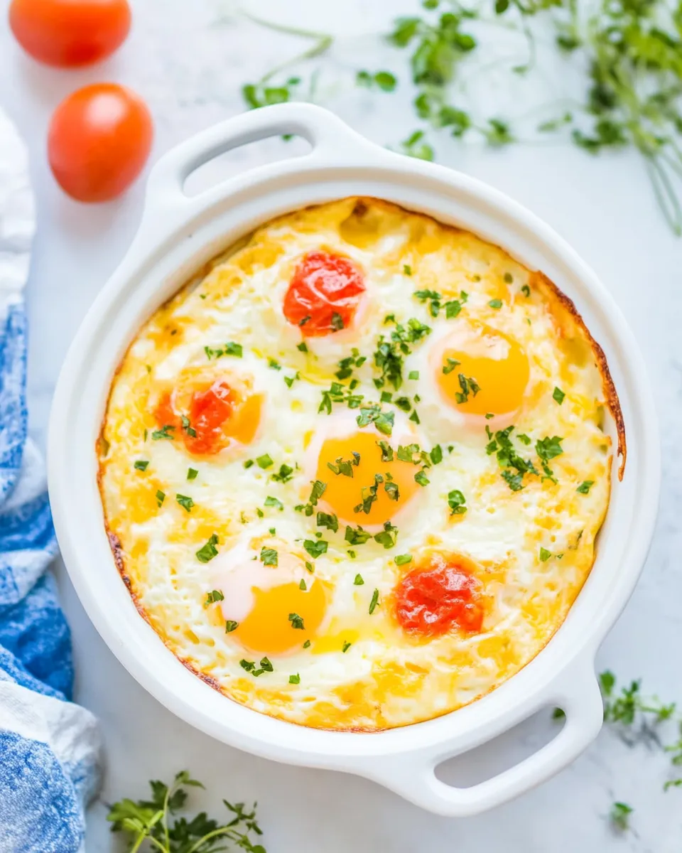 Delicious White Cheddar and Dijon Baked Eggs image