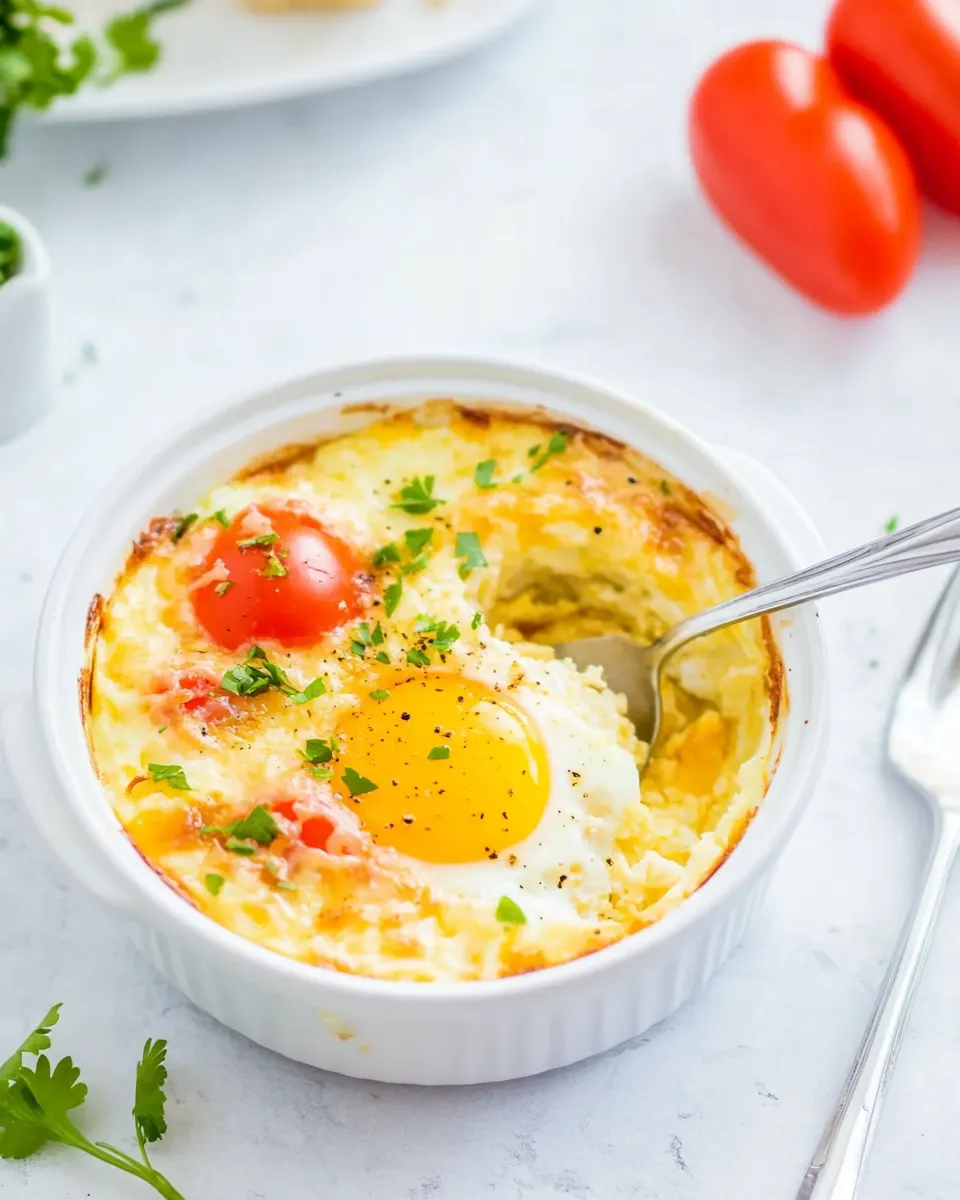 Homemade White Cheddar and Dijon Baked Eggs picture