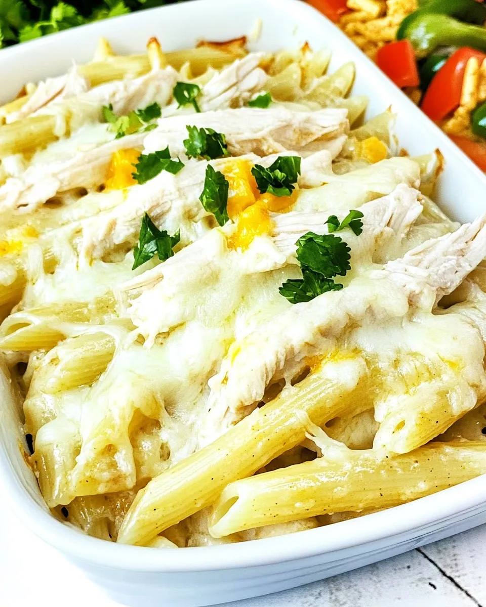 Easy White Chicken Enchilada Pasta photo