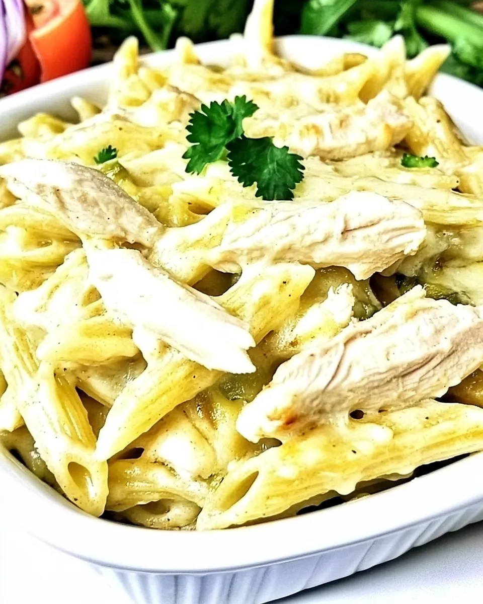 Delicious White Chicken Enchilada Pasta image