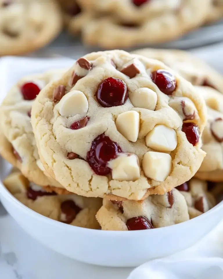 Homemade White Chocolate Cherry Macadamia Nut Cookies image