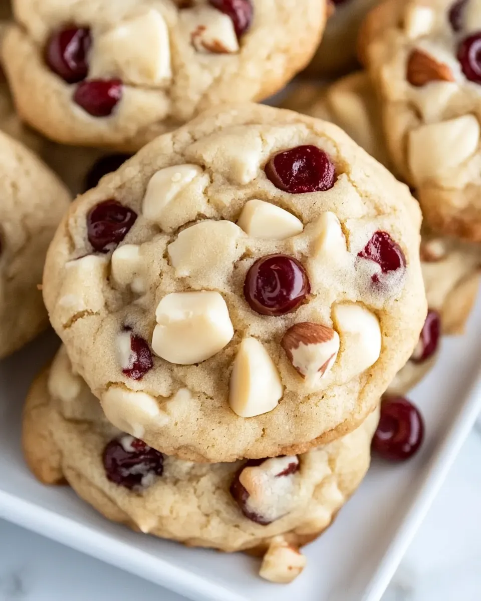 Easy White Chocolate Cherry Macadamia Nut Cookies dish photo