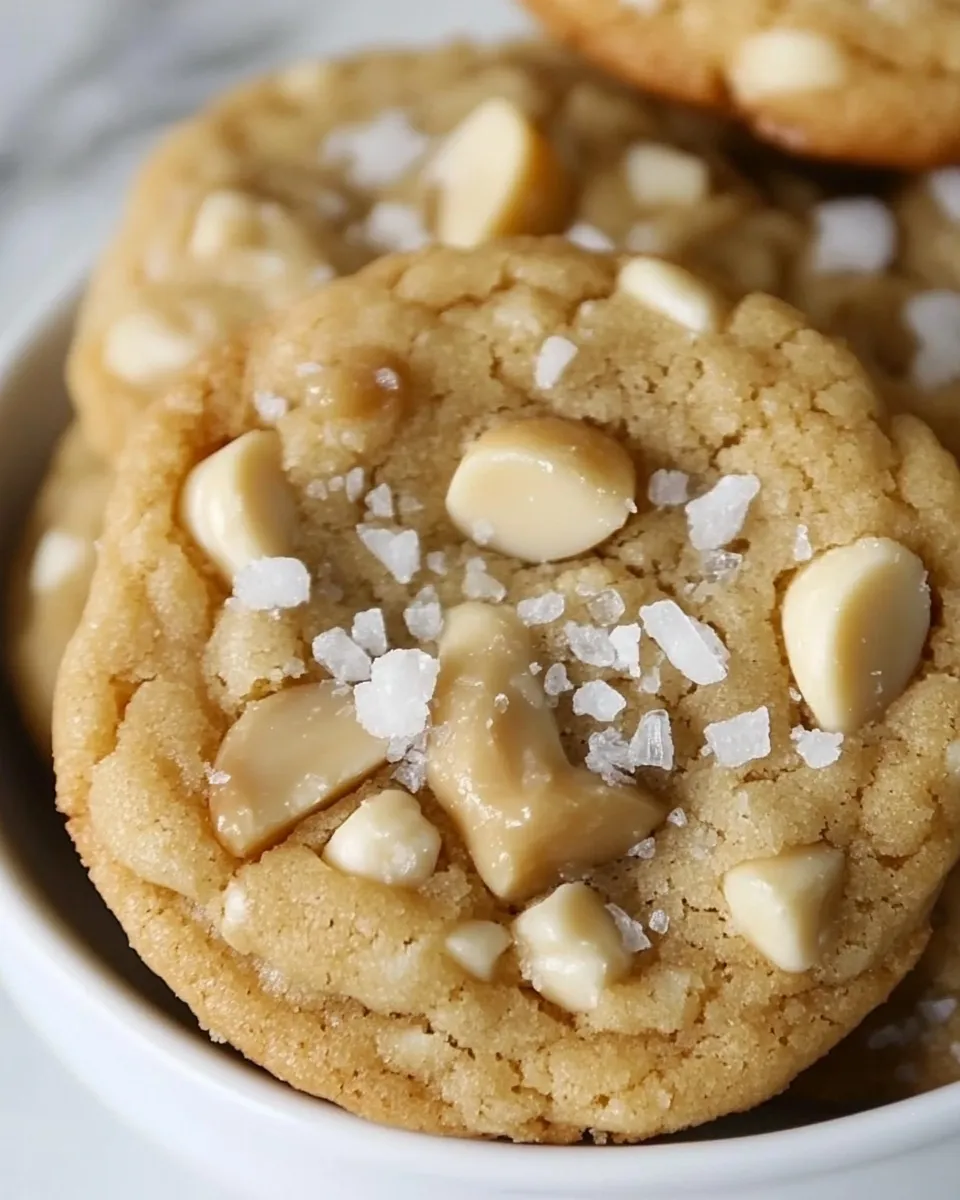 Homemade White Chocolate Macadamia Nut Cookies with Sea Salt photo