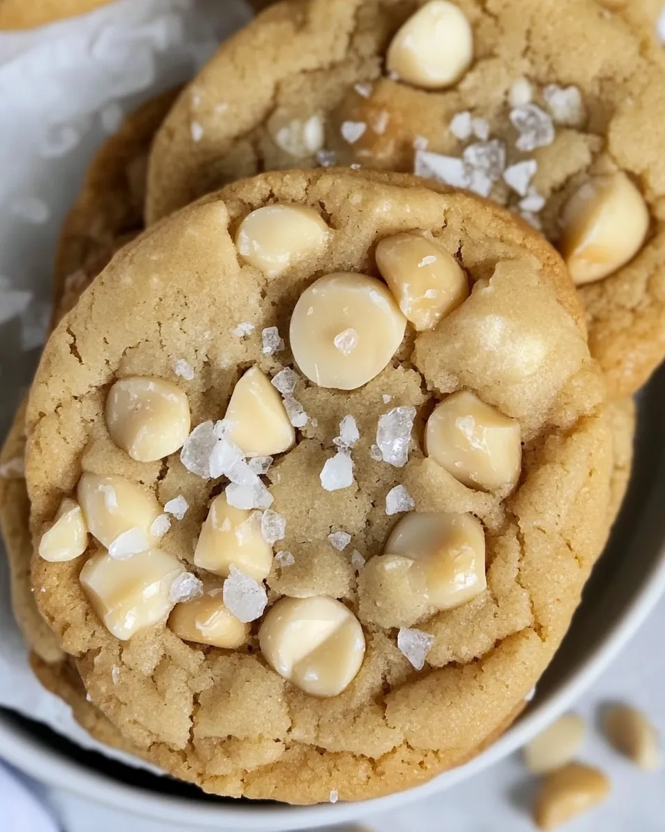 Classic White Chocolate Macadamia Nut Cookies with Sea Salt image