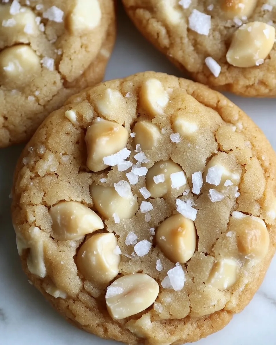 Easy White Chocolate Macadamia Nut Cookies with Sea Salt recipe photo