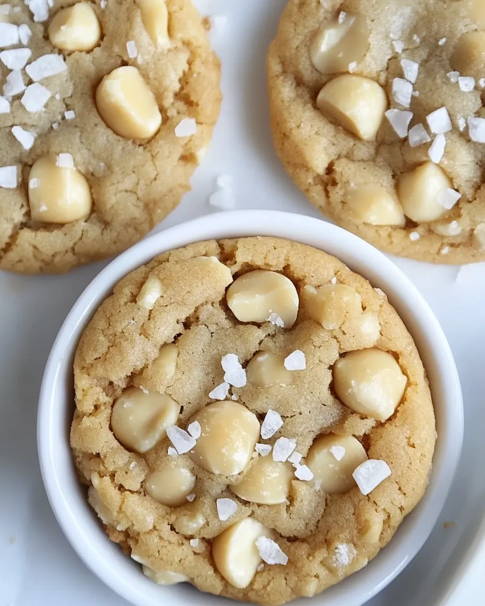 Delicious White Chocolate Macadamia Nut Cookies with Sea Salt shot