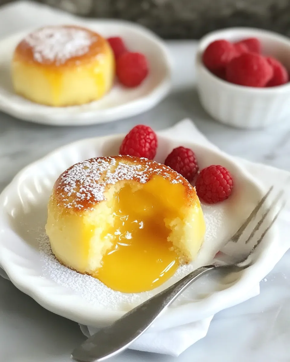 Easy White Chocolate Molten Lava Cakes shot