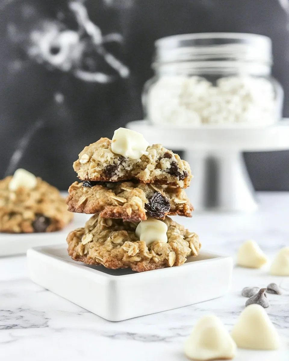 Classic White Chocolate Oatmeal Raisin Cookies image