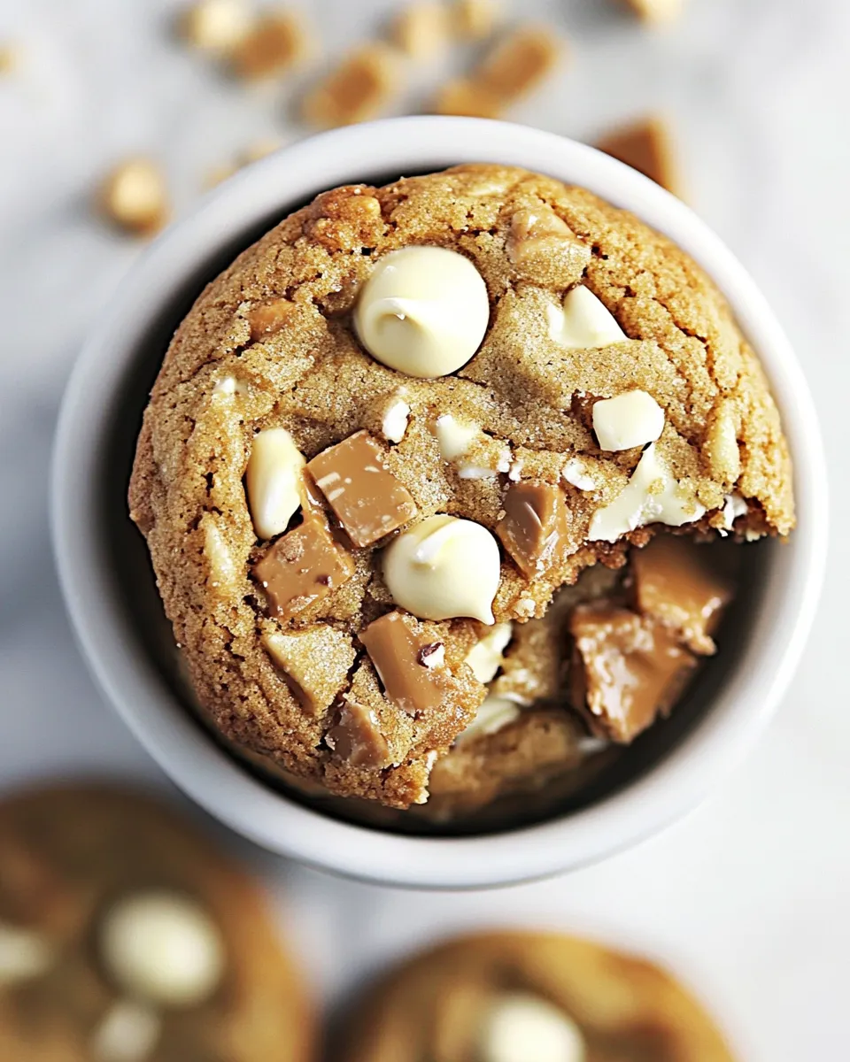 Classic White Chocolate Toffee Brown Butter Cookies image
