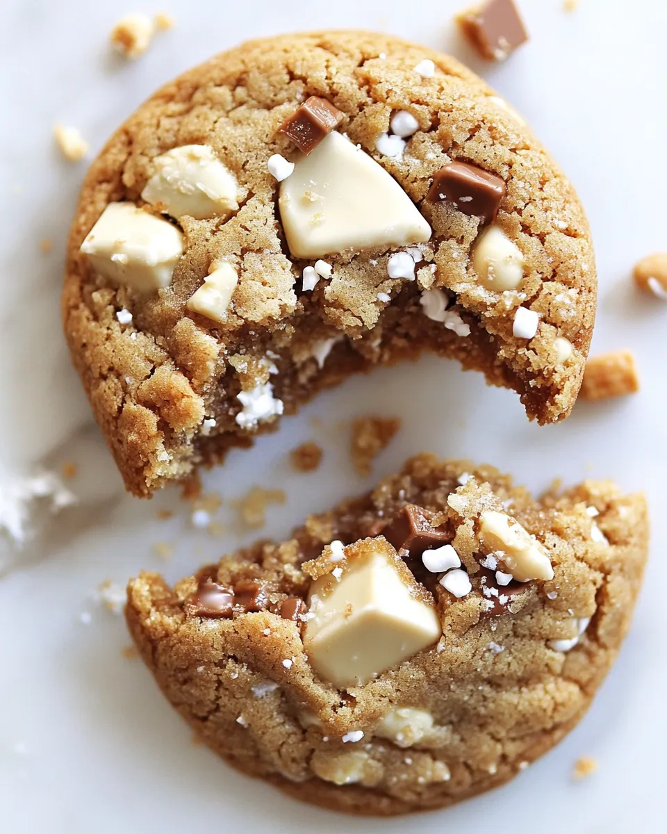 Easy White Chocolate Toffee Brown Butter Cookies picture