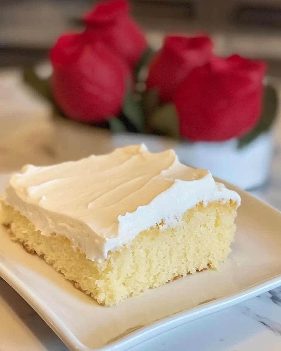 Homemade White Sheet Cake photo