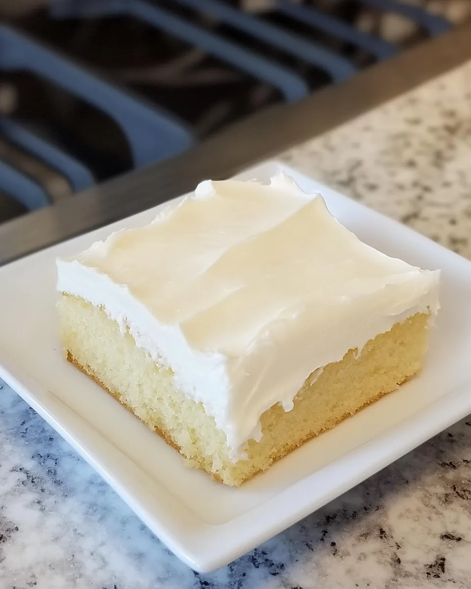 Easy White Sheet Cake recipe image