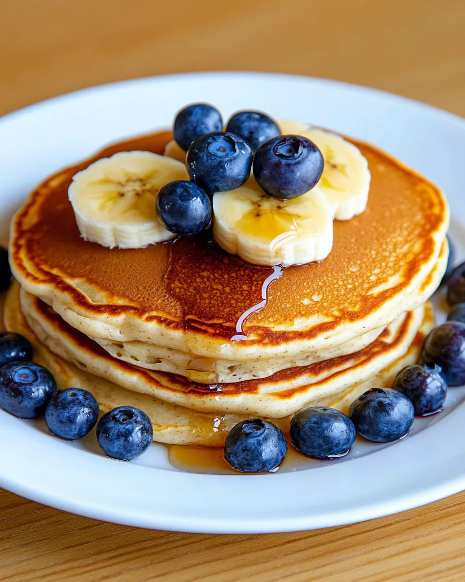 Easy Whole-Grain Banana Blueberry Pancakes picture
