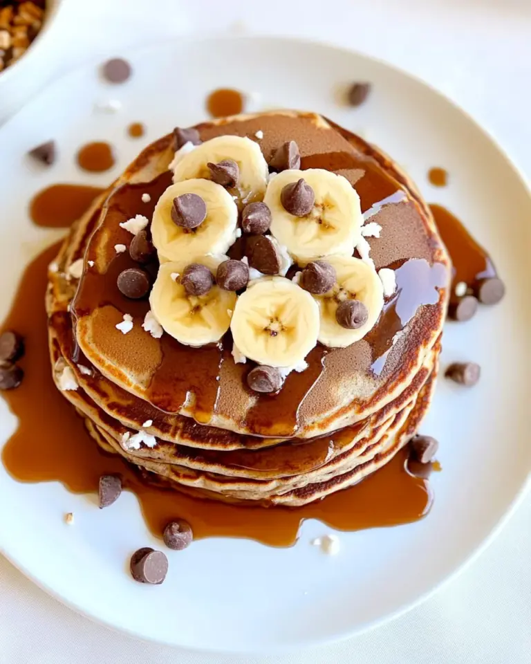 Homemade Whole Wheat Choc Chip Banana Bread Pancakes photo