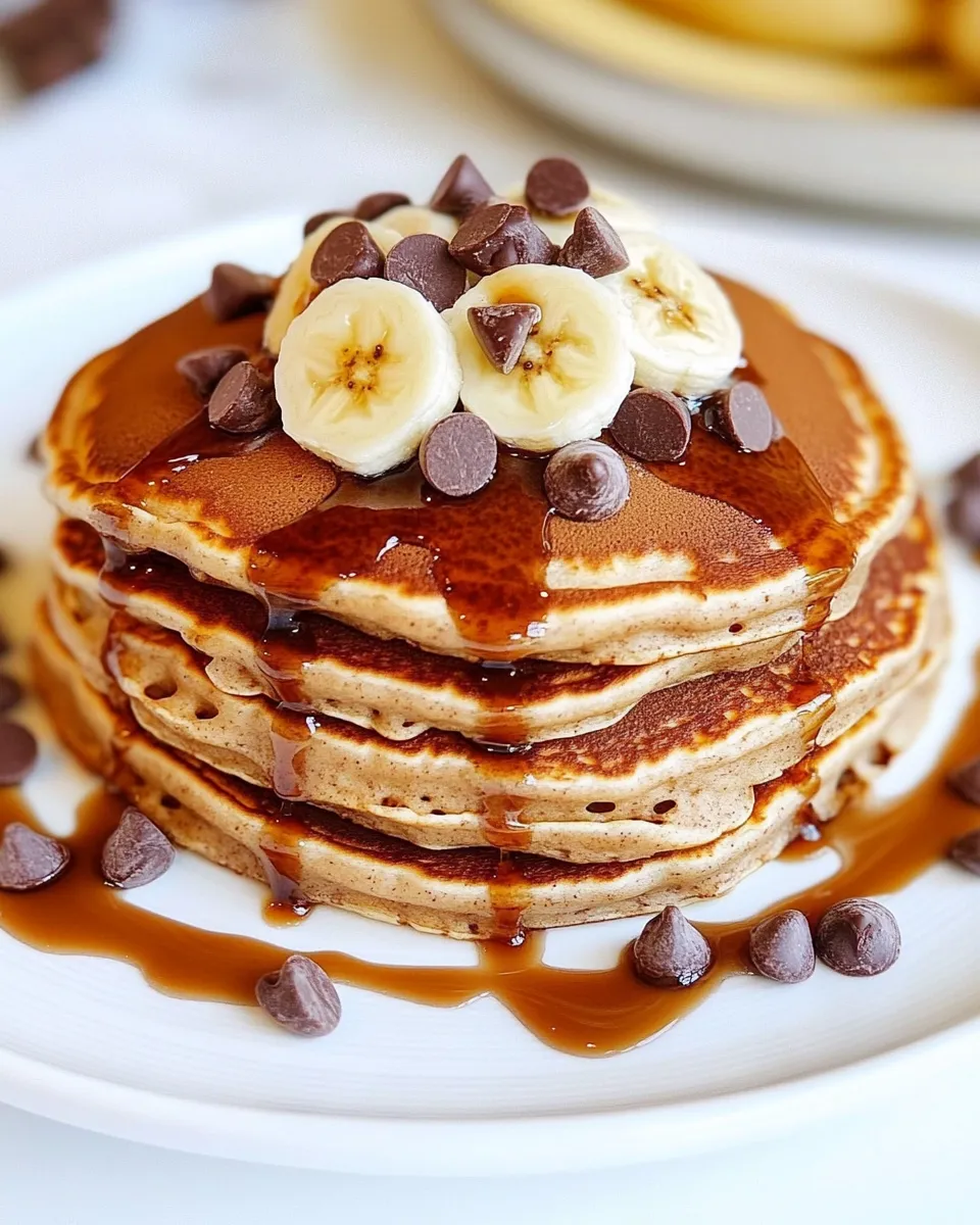 Easy Whole Wheat Choc Chip Banana Bread Pancakes picture