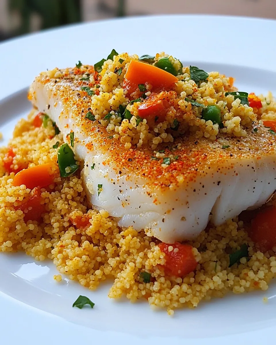 Easy Wild Caught Cod with Moroccan Couscous picture