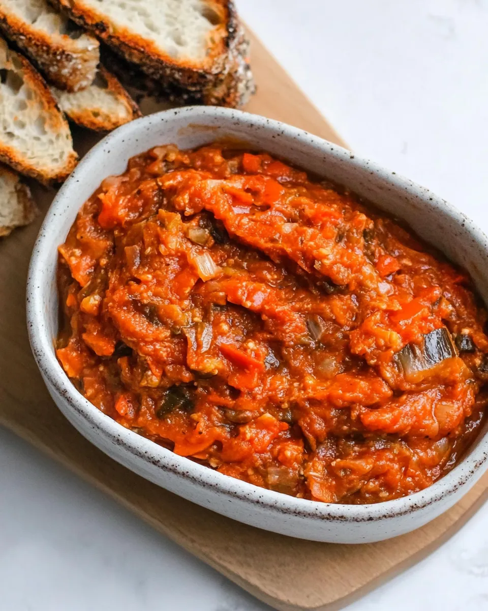 Delicious Zacusc_: Romanian Roasted Vegetable Spread shot