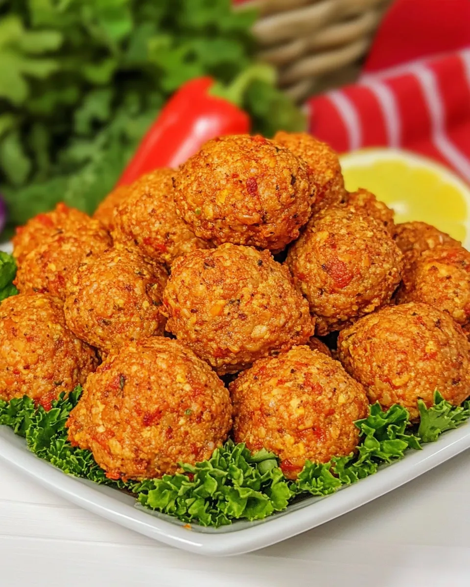 Classic i_ Kfte (Turkish Vegan Meatballs) shot