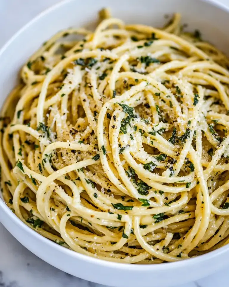 Easy 10-Minute Creamy, Buttery Herbed Bucatini. photo