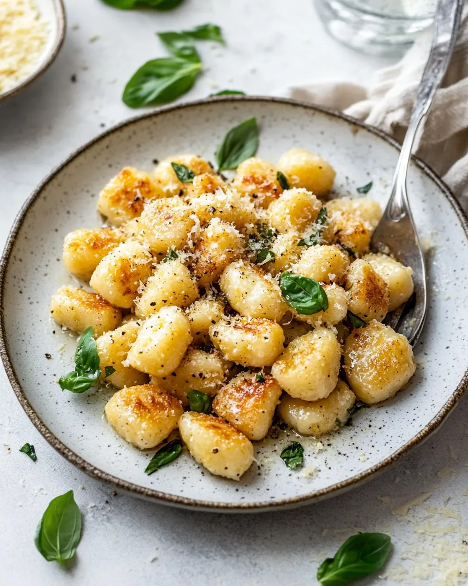 Perfect 15 Minute Lemon Parmesan Cauliflower Gnocchi. recipe image