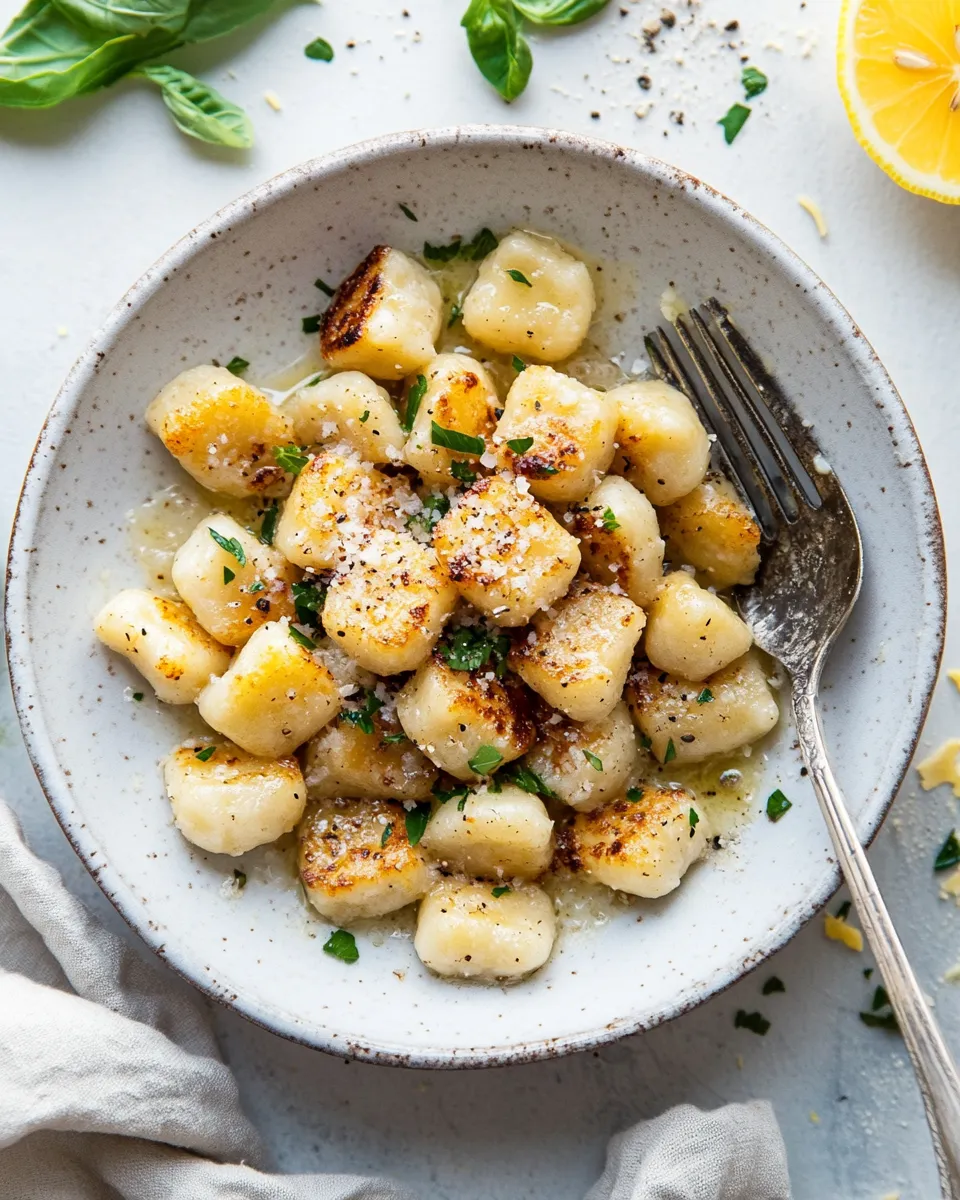 Ultimate 15 Minute Lemon Parmesan Cauliflower Gnocchi. image