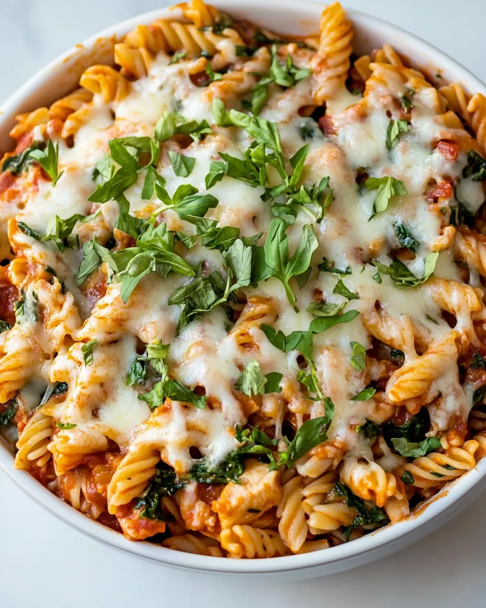 Healthy 15 minute Chicken Pasta food shot