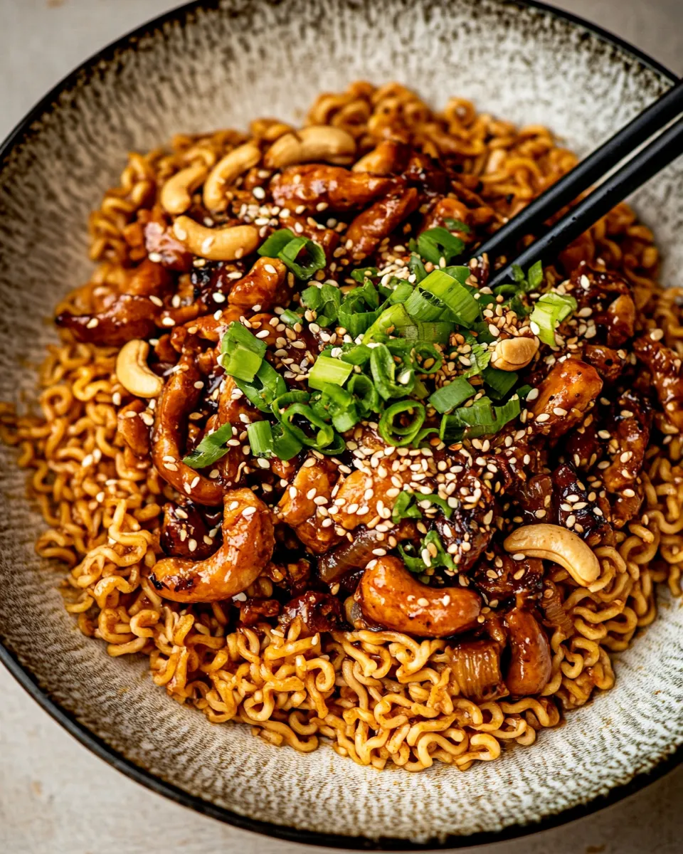 Amazing 20 Minute Cashew Chicken Noodles. photo
