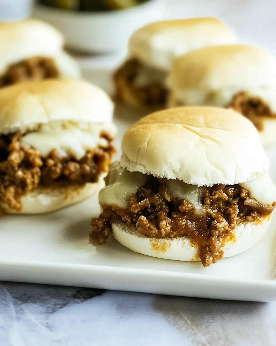 Best 20 Minute Chicken Cheesesteak Sloppy Joe Sliders dish photo