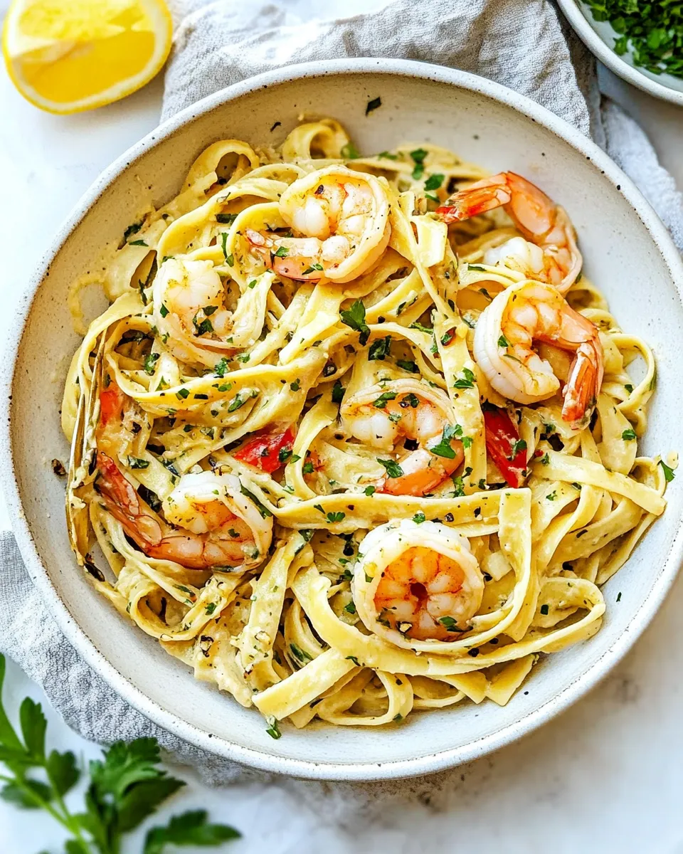 Easy 20 Minute Shrimp Fettuccine photo