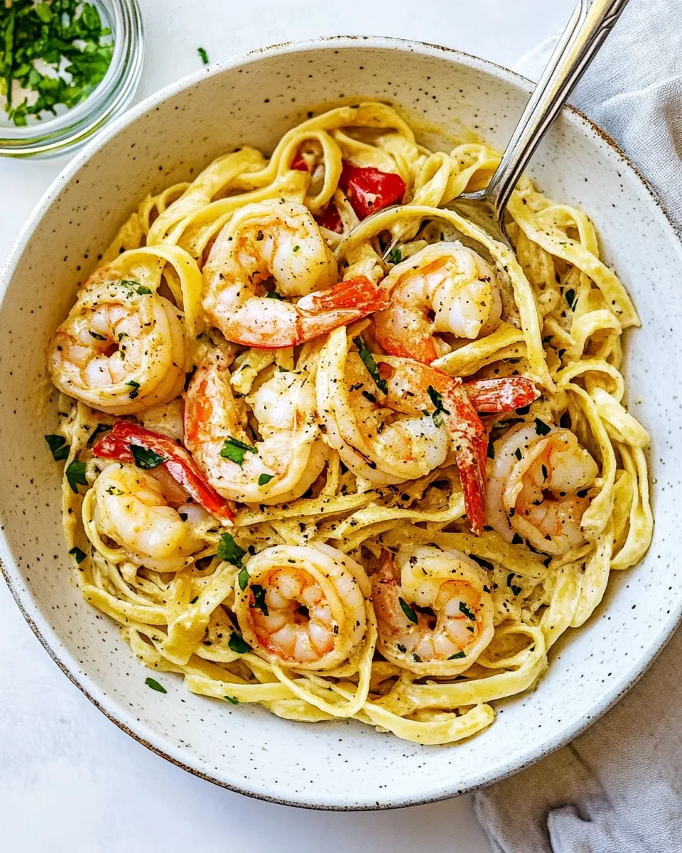 Delicious 20 Minute Shrimp Fettuccine image