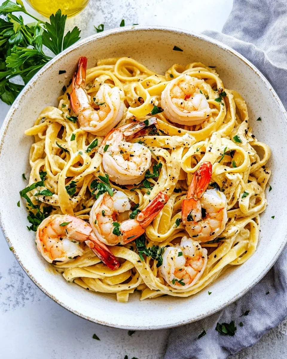 Quick 20 Minute Shrimp Fettuccine recipe photo
