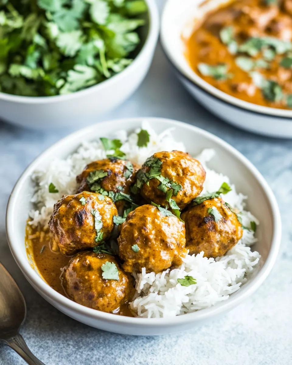 Classic 30 Minute Butter Chicken Meatballs. dish photo