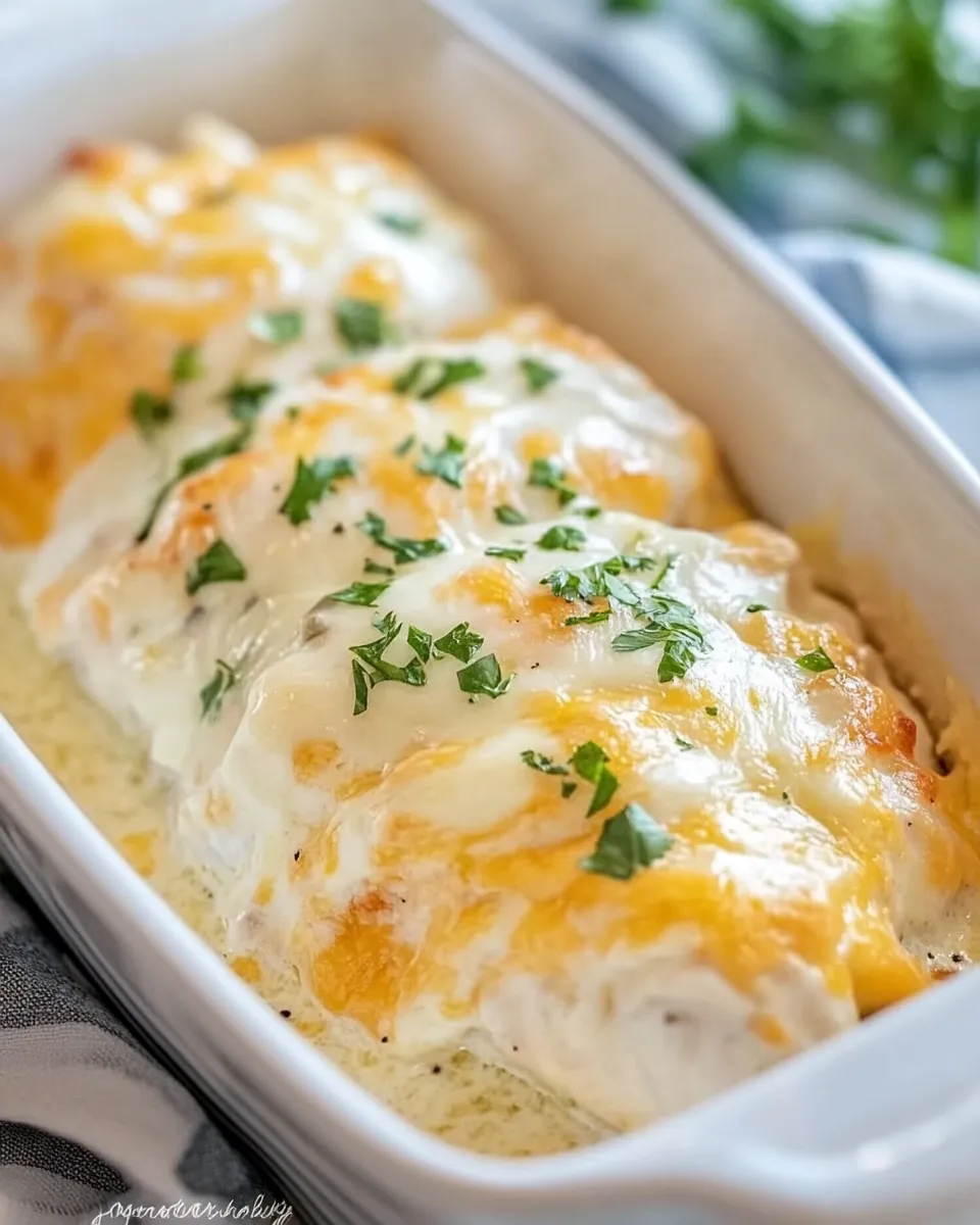 Delicious 3 Cheese Baked Chicken shot