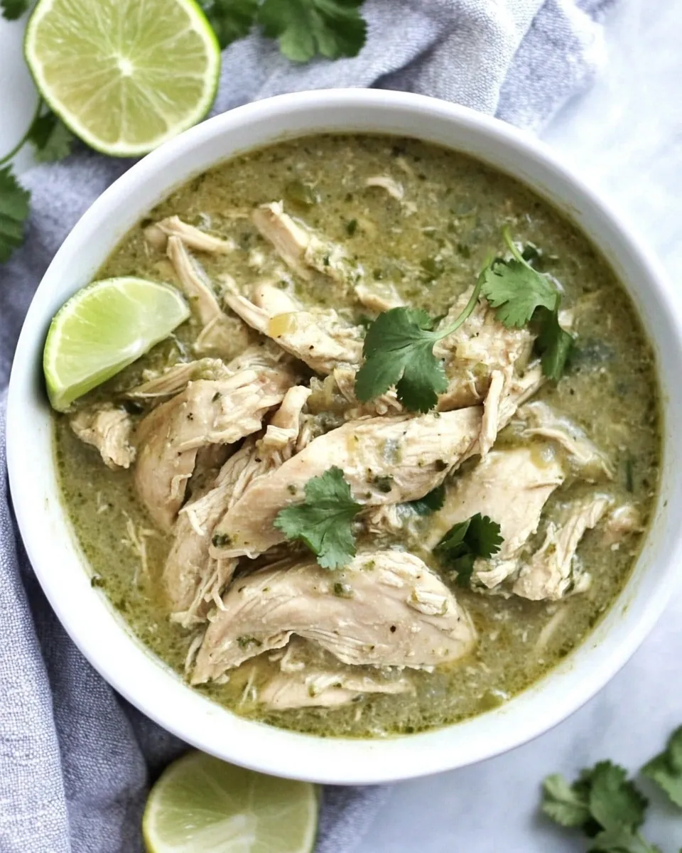 Delicious 4-Ingredient Instant Pot Chicken Chile Verde plate image