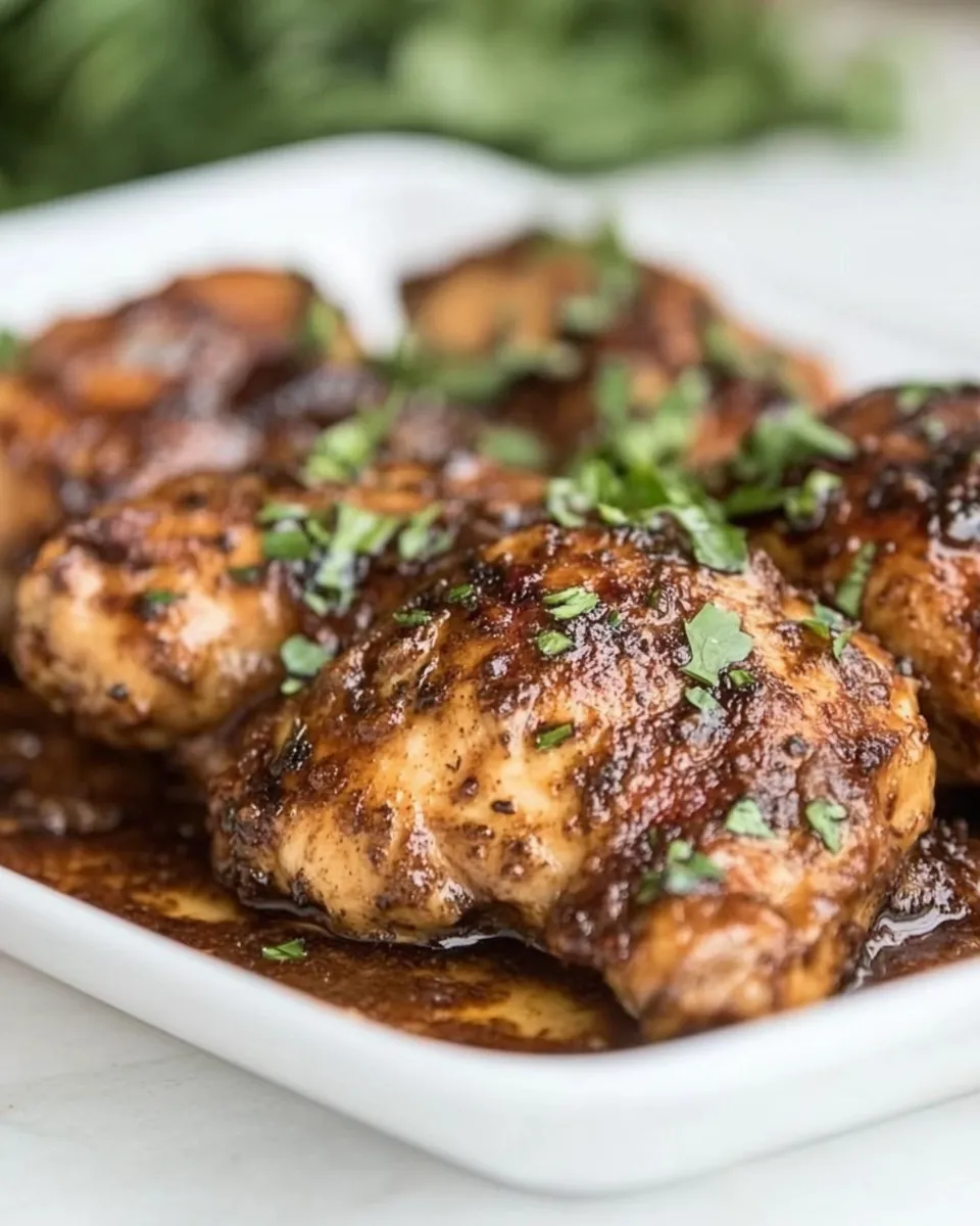 Easy 5-Ingredient Slow Cooker Balsamic Chicken food shot