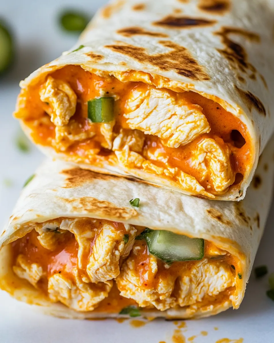 Homemade 5 Minute Buffalo Chicken Wraps recipe photo