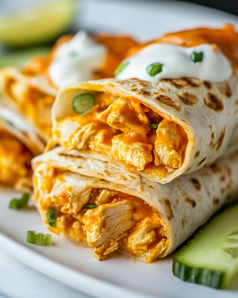 Classic 5 Minute Buffalo Chicken Wraps dish photo