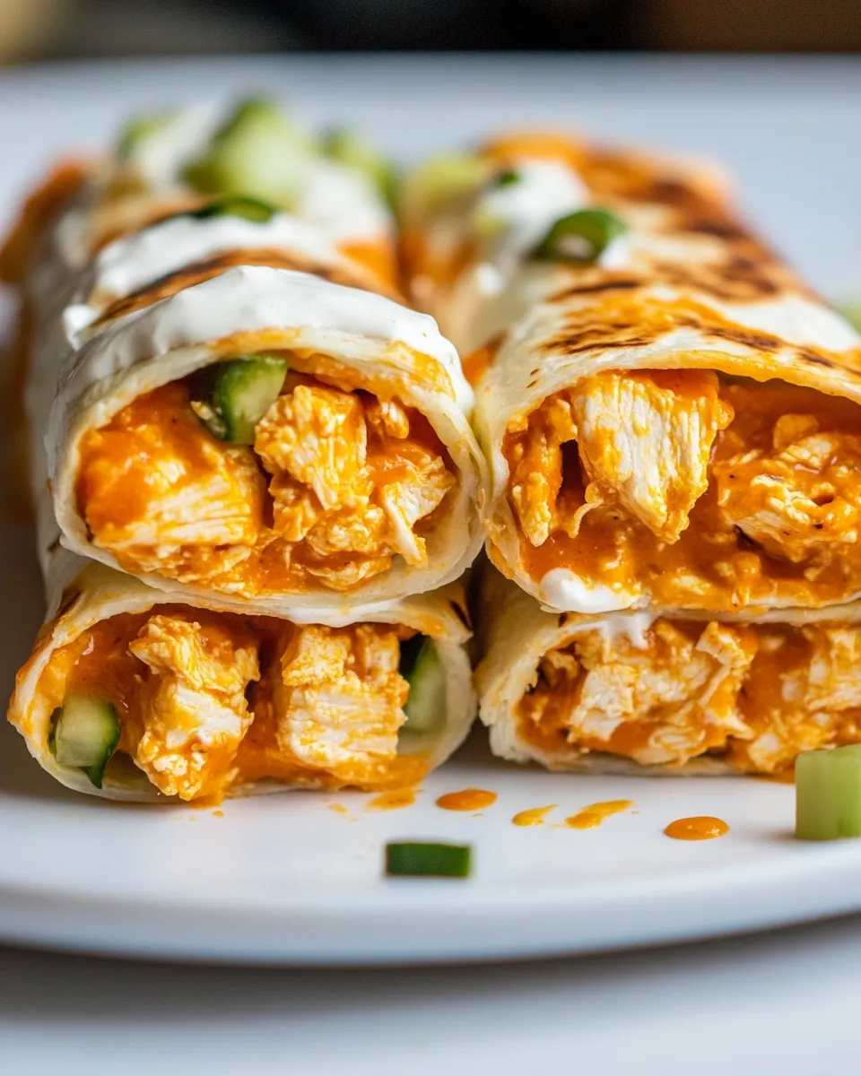 Delicious 5 Minute Buffalo Chicken Wraps image