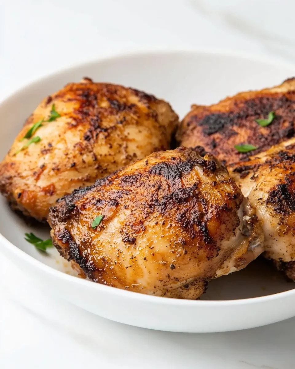 Delicious Air-Fryer Frozen Chicken Thighs image